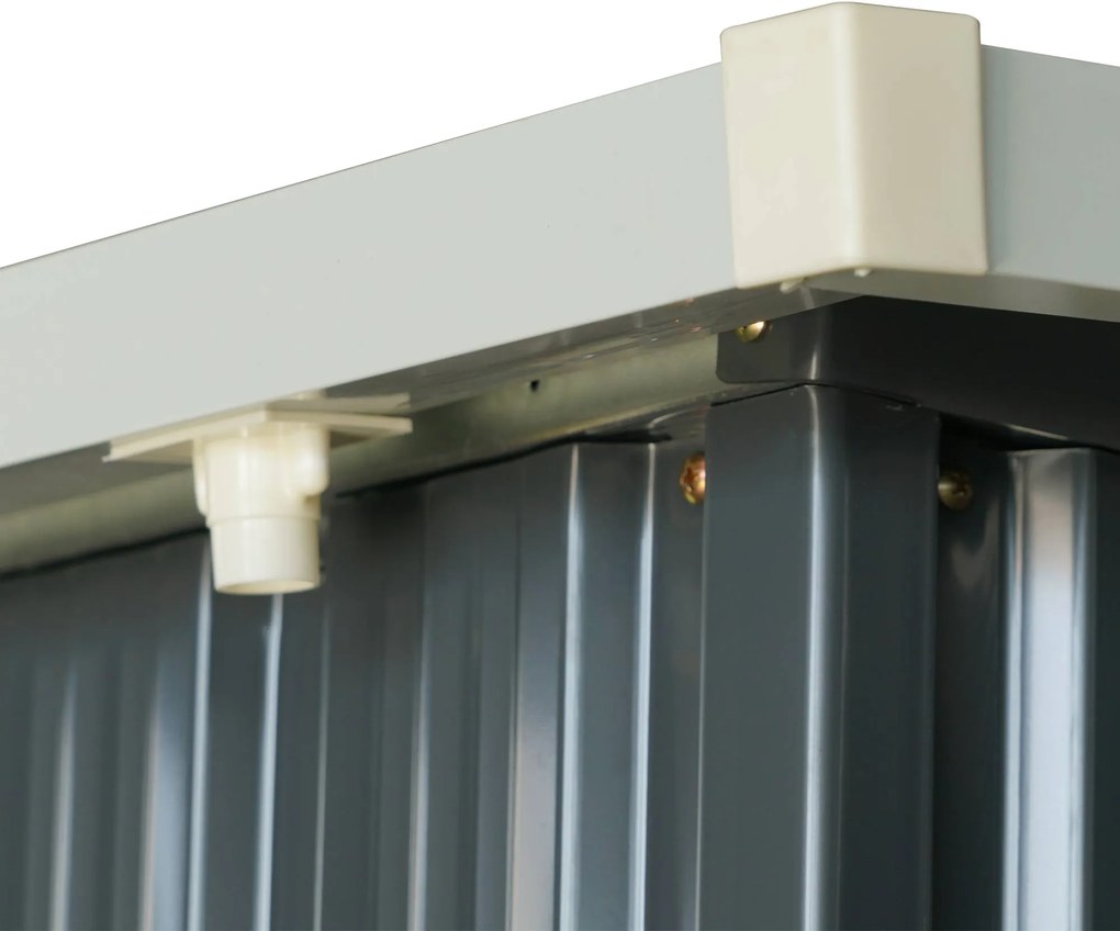 Záhradný domček BestBerg ZD‑808AW / 5,6 m² / 236 × 238 × 203 cm / antracit/biela