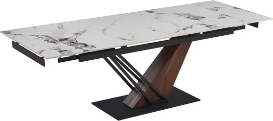 Vintino - Jedálenský rozkaldací stôl SANNY 180–240 cm biely/orech