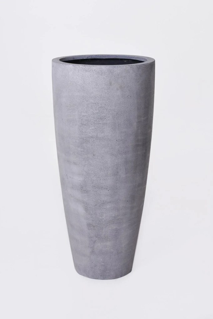Kvetináč CITY, sklolaminát, výška 80 cm, betón design, sivý