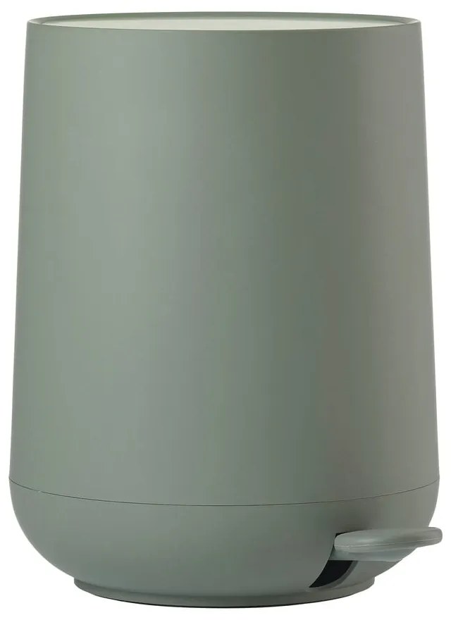 Tmavozelený pedálový plastový odpadkový kôš 5 l Nova – Zone