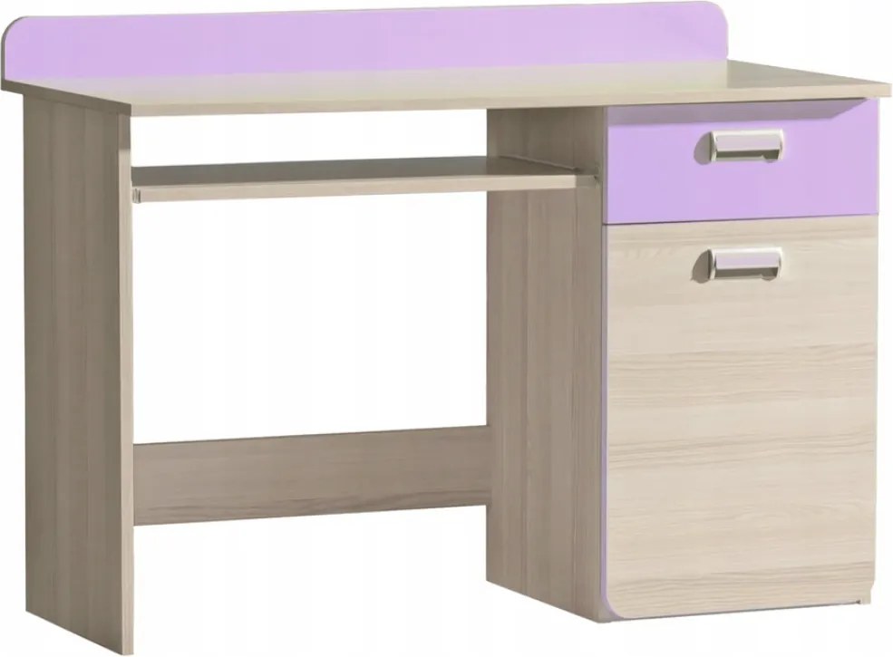 DL Písací stôl LUCAS L10 - fialový/zelený Farba: Fialová