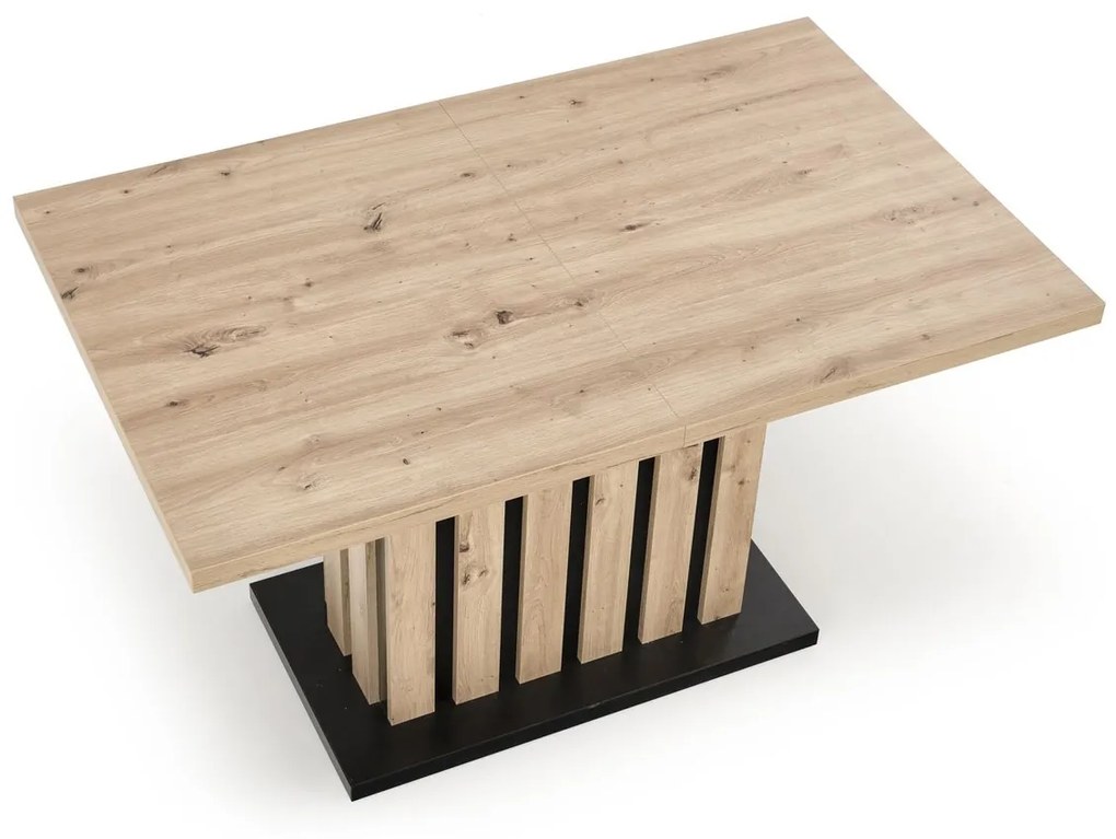 Jedálenský rozkladací stôl Lamello 130/180 cm dub artisan/čierny