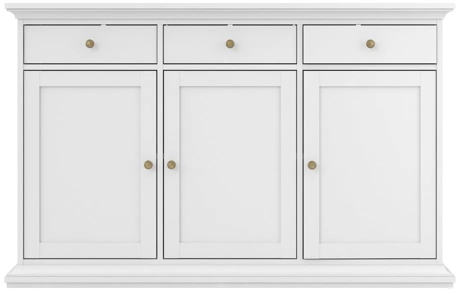 Biela nízka komoda 144x92 cm Paris – Tvilum