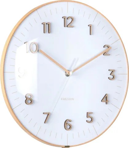 Nástenné dizajnové hodiny Karlsson Esencia Dome KA6110WH (30 cm)
