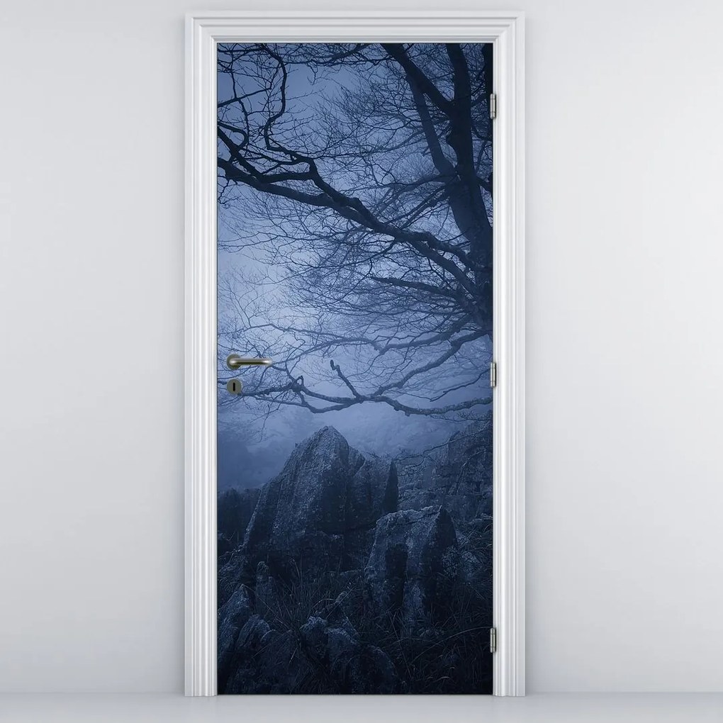 Fototapeta na dvere - Temný les (95x205cm)