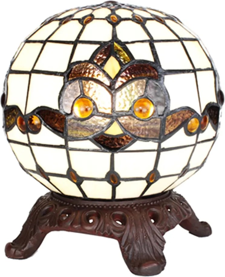 Stolová lampa Tiffany v tvare gule Gulia - Ø 20*25 cm E14/max 1*25W