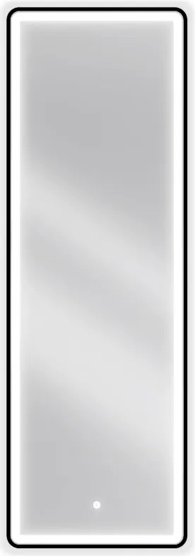 Mexen Coro kúpeľňové zrkadlo s podsvietením 50 x 150 cm, LED 6000K, ochrana proti zahmleniu, čierny rám - 9817-050-150-611-70