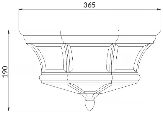 Elstead QZ-NEWBURY-F-PB - Vonkajšie stropné svietidlo NEWBURY 3xE14/40W/230V IP44