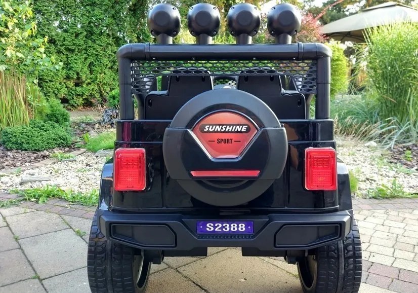 LEAN CARS Elektrické autíčko Jeep S2388 čierne 4x45W