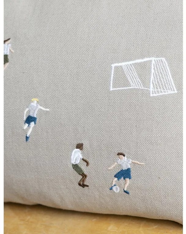 Fine Little Day Ľanová obliečka na vankúš Soccer 38x58 cm