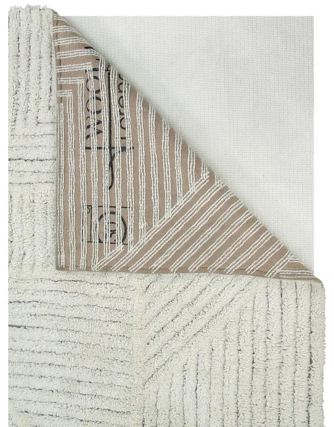 Krémový prateľný ručne tkaný vlnený koberec 170x240 cm Almond Valley – Lorena Canals