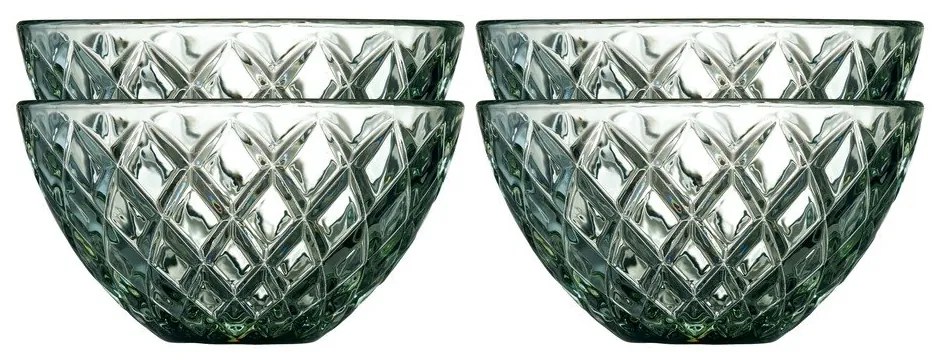 Zelené sklenené misky v súprave 4 ks 325 ml Sorrento – Lyngby Glas