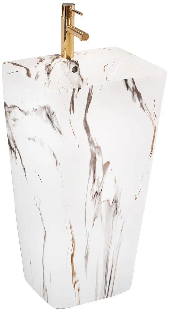 Rea Aris, voľne stojace umývadlo 440x375x830mm, imitácia mramoru, REA-U6906