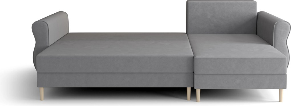Rozkladacia obojstranná sedacia súprava do L SILVIANO 230x140 cm, sivá