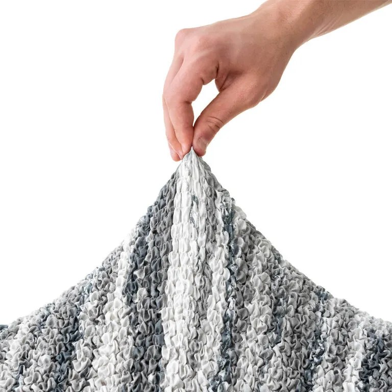 Bielastické poťahy OCEANO NOVÉ šedo-modré kreslo (š. 60 - 110 cm)