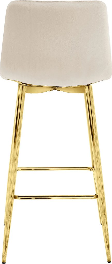 TRENDIE Zamatová barová stolička Bari béžová