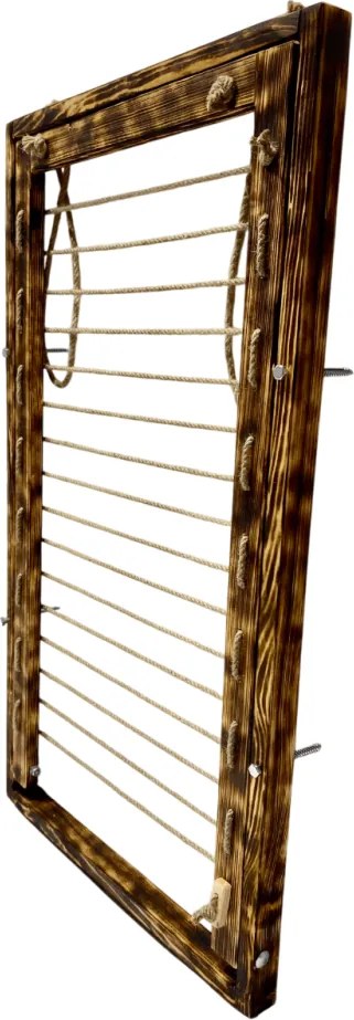 Drevený sušiak na stenu - tmavý, úzky