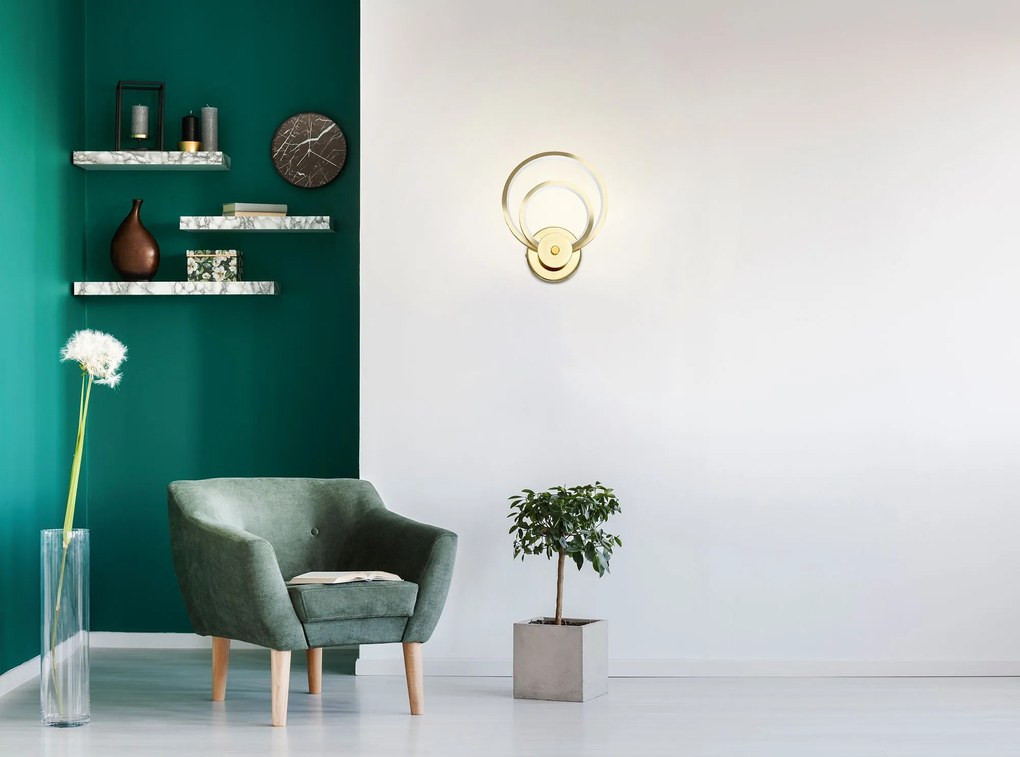 Toolight Toolight, LED nástenné svietidlo APP1043-W, zlatá, OSW-06116