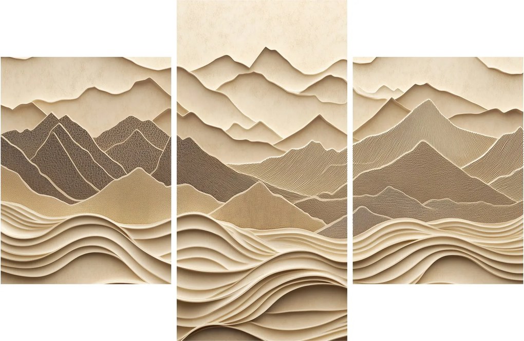 Obraz - 3D línia hôr (90x60 cm)