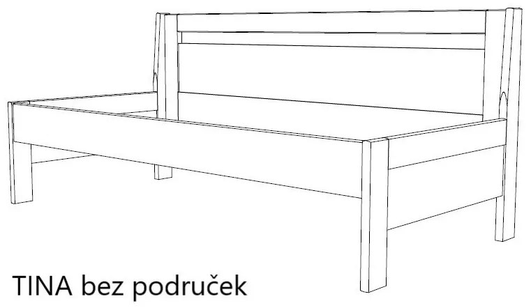 BMB TINA - kvalitná lamino posteľ 90 x 200 cm bez podrúčok, lamino