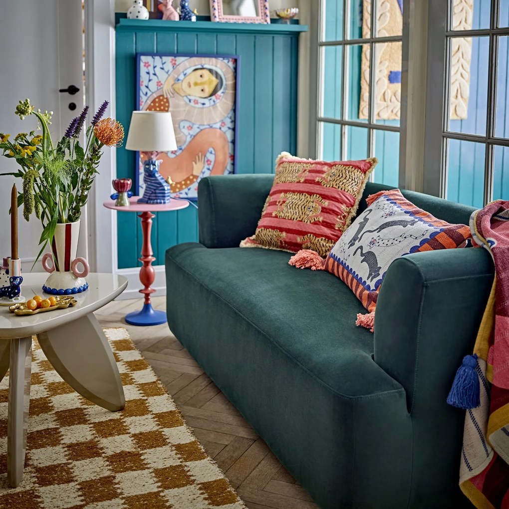 Bloomingville Dekoratívny vankúš z recyklovanej bavlny Missy 35 × 60 cm