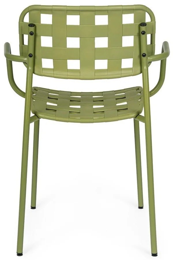 Zelené kovové záhradné stoličky v súprave 4 ks Clover – Bizzotto