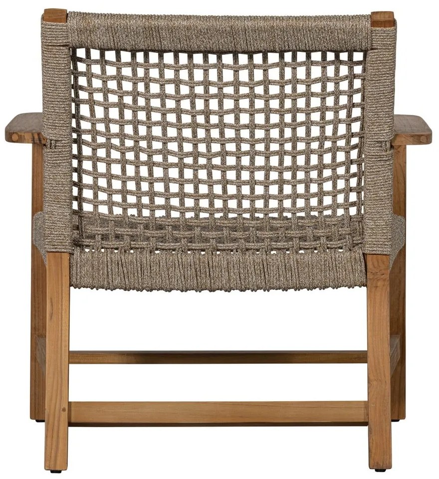 Drevené záhradné kreslo v béžovej a prírodnej farbe Copper - Exotan