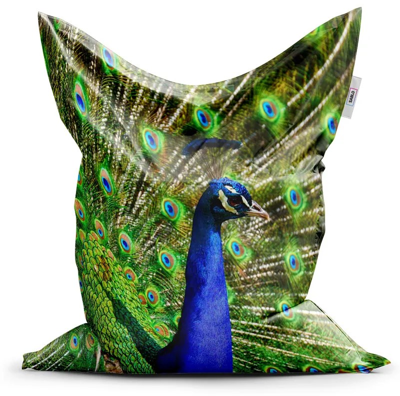 Sablio Sedací vak Páv - 150x100 cm