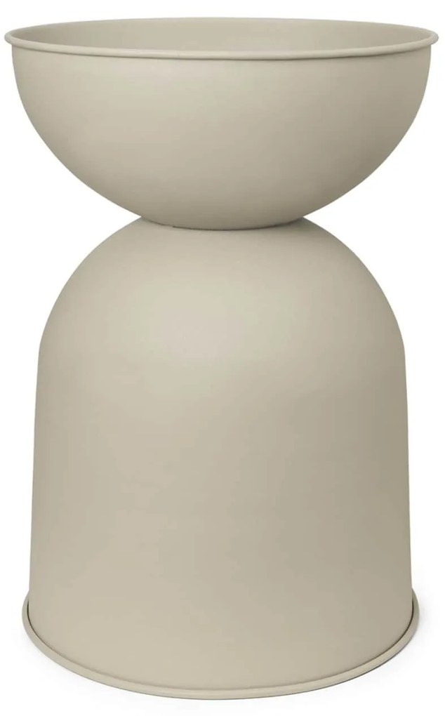 Ferm Living Kovový kvetináč Hourglass Cashmere Small