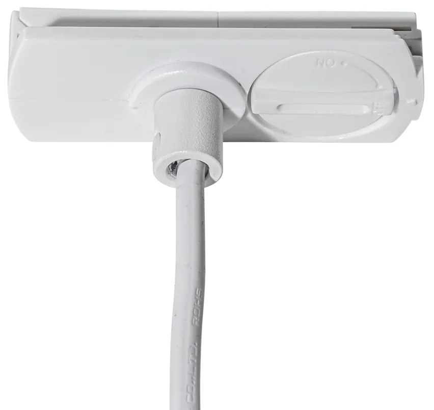 Moderné biele závesné svietidlo pre 1-fázový koľajnicový systém - Iconic Frini