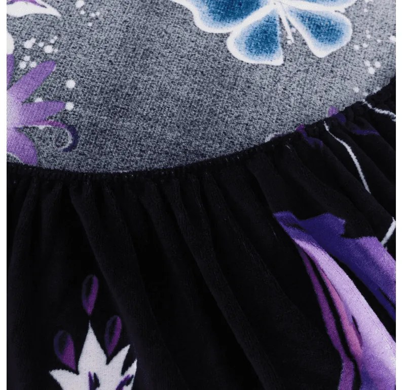 Obliečka mikroplyš VIOLET BUTTERFLY 160x200 cm tmavomodré