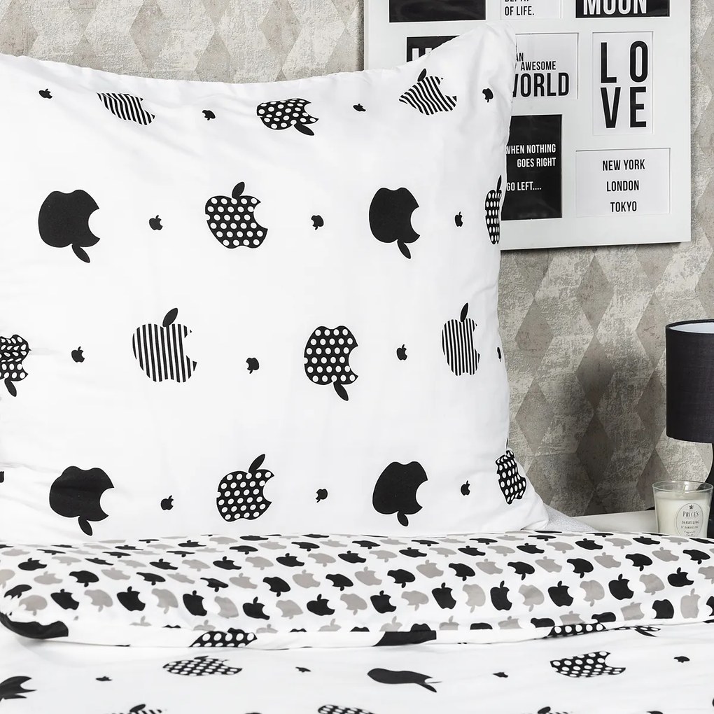4home Obliečky Appletime micro , 140 x 200 cm, 70 x 90 cm