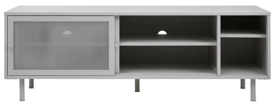 Sivý kovový TV stolík 160x55x45 cm Veep – Unique Furniture