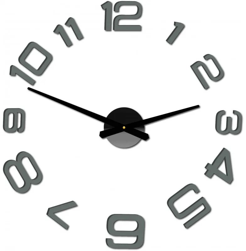 Moderné nalepovacie nástenné hodiny | 3D hodiny 12S053-Wanduhr HEU-