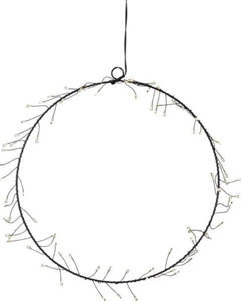 Čierna svetelná dekorácia s vianočným motívom ø 30 cm Nike – Star Trading