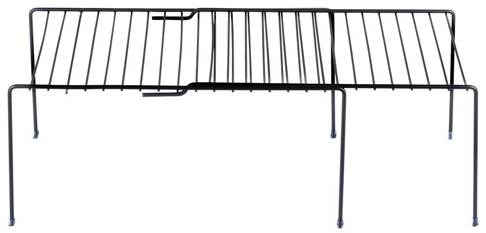 VILDE Přídavná police, roztahovací, nastavitelná šířka 35 - 48cm, černá EXTENSIBLE