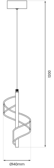 LED Luster na lanku LARGO LED/10W/230V zlatá