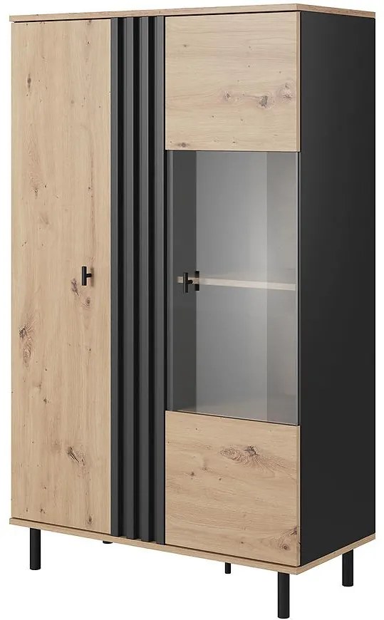 Vitrína krátky Madis A Dub Artisan/Antracit