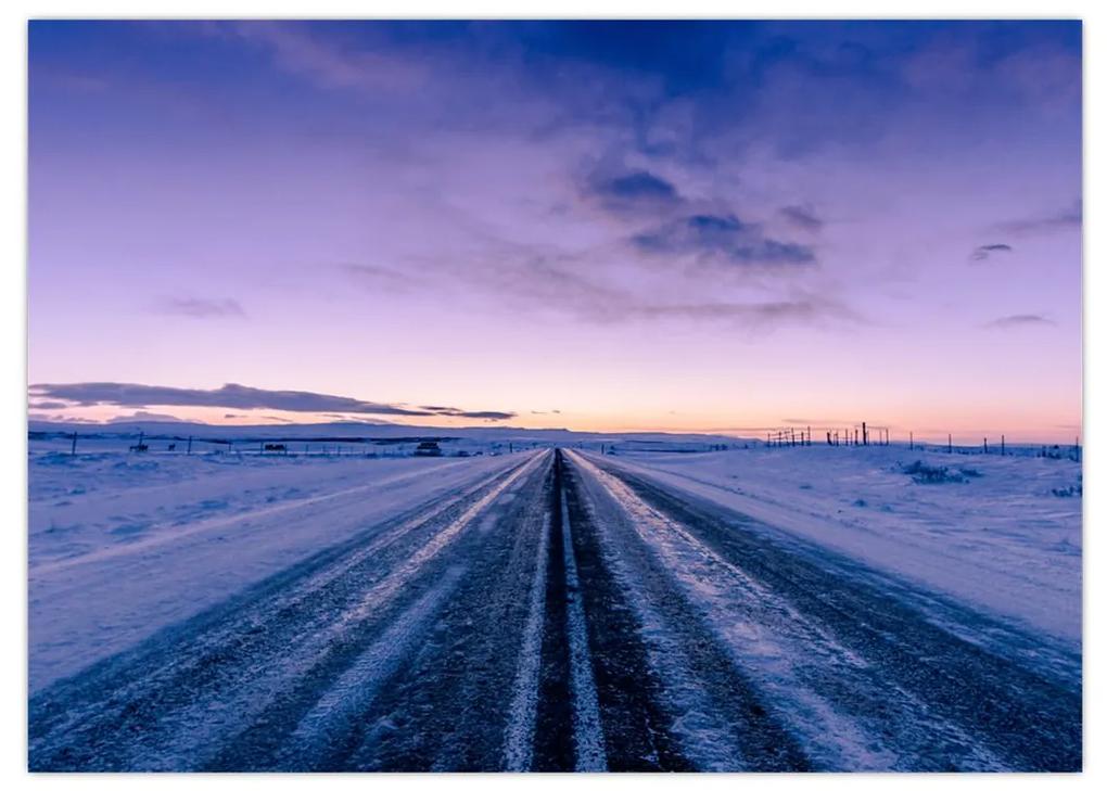 Obraz cesty v zime (70x50 cm)