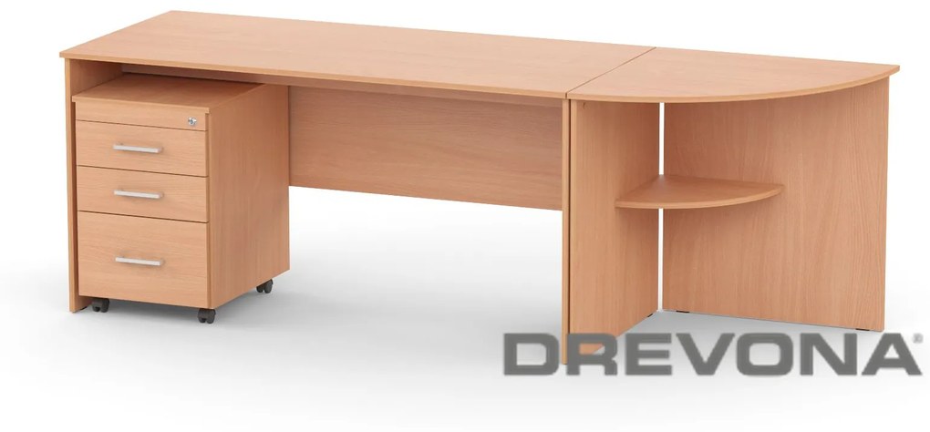 DREVONA Písací stôl buk REA OFFICE 60