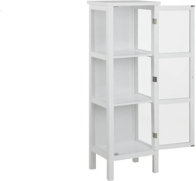 Biela vitrína Actona Eton, výška 136 cm