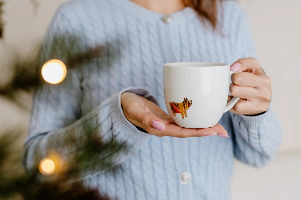 Bella Rose Porcelánový hrnček Zlaté prasiatko 300 ml