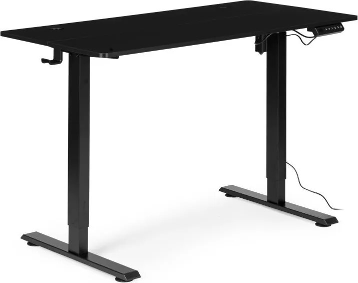 Elektrický nastaviteľný stôl 120 x 60 cm, nastaviteľná výška 72-117 cm, biely