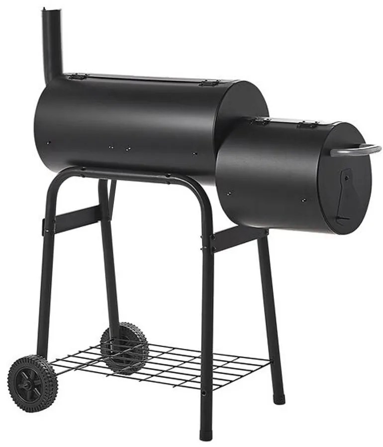 2 v 1 BBQ gril a smoker na drevené uhlie