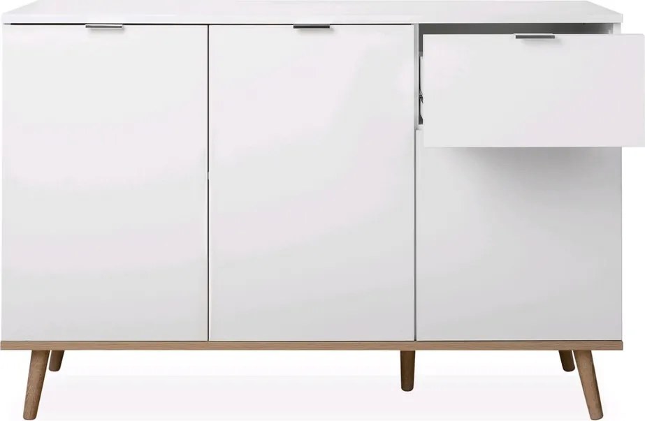 Skrinka so zásuvkou Göteborg, biela / dub sonoma