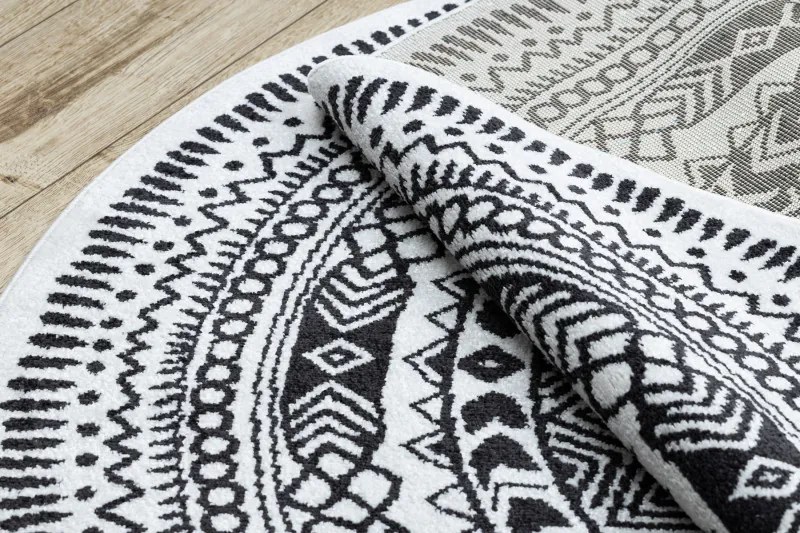 Dywany Łuszczów, Kusový koberec Napkin grey kruh, 100x100 (priemer) kruh, šedá, chodba / predsieň