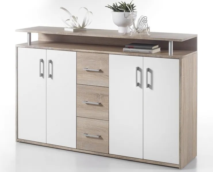 Komoda Drift, dub sonoma/biela