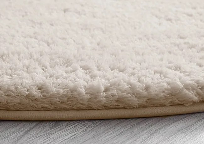 Protišmykový koberec ALPACA béžový kruh