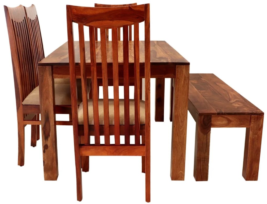 furniture-nabytek.cz - Jedálenský set pre 6 osôb Gani z indického masívu palisander