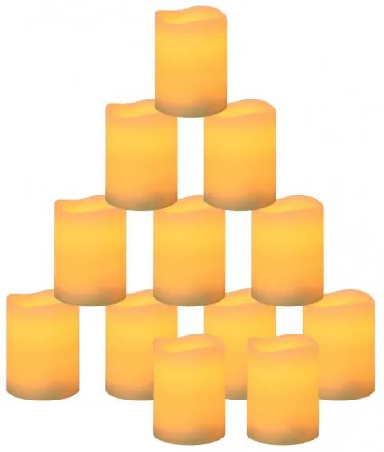 vidaXL Bezplameňové LED sviečky s diaľkovým ovládaním 50 ks biela-